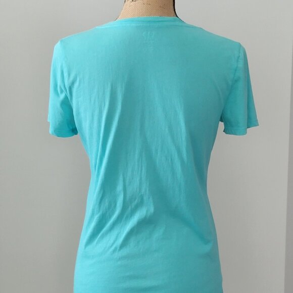 Ladies Mint Green GAP V-Neck T-shirt Small - Picture 3 of 10